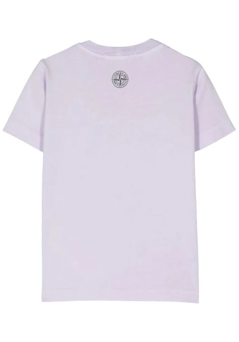 T-shirt bambino lilla in cotone Stone Island | 781621073/SULILLA
